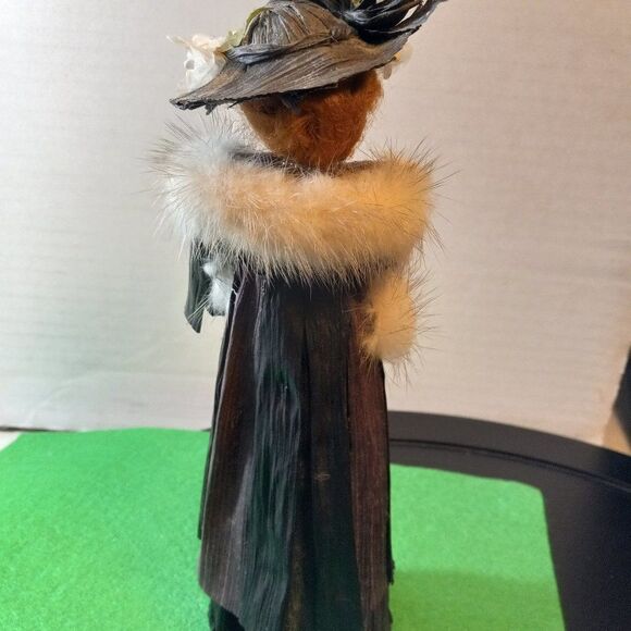 Vintage Corn Husk Doll Elegant Lady Cottagecore Grandmacore Countrycore - Picture 4 of 7